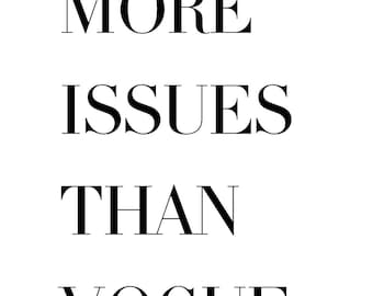 Más problemas que los estampados de Vogue