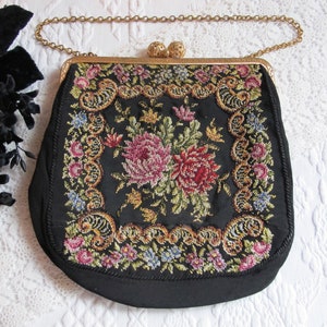 Antique Vintage Hand Bag Petit Point