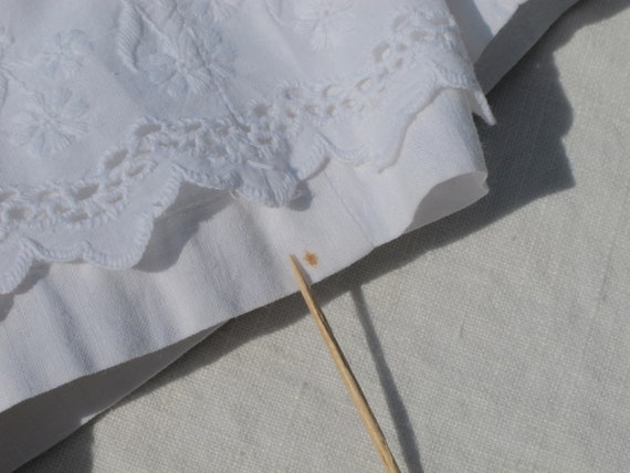 Petticoat Slip White Cotton Antique Victorian c.1… - image 9