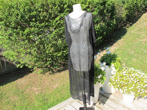 Flapper Dress Authentic Antique 1920s Elegant She… - image 1