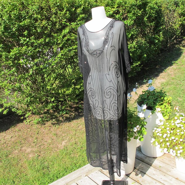 Antique Flapper Beaded Dress Etsy