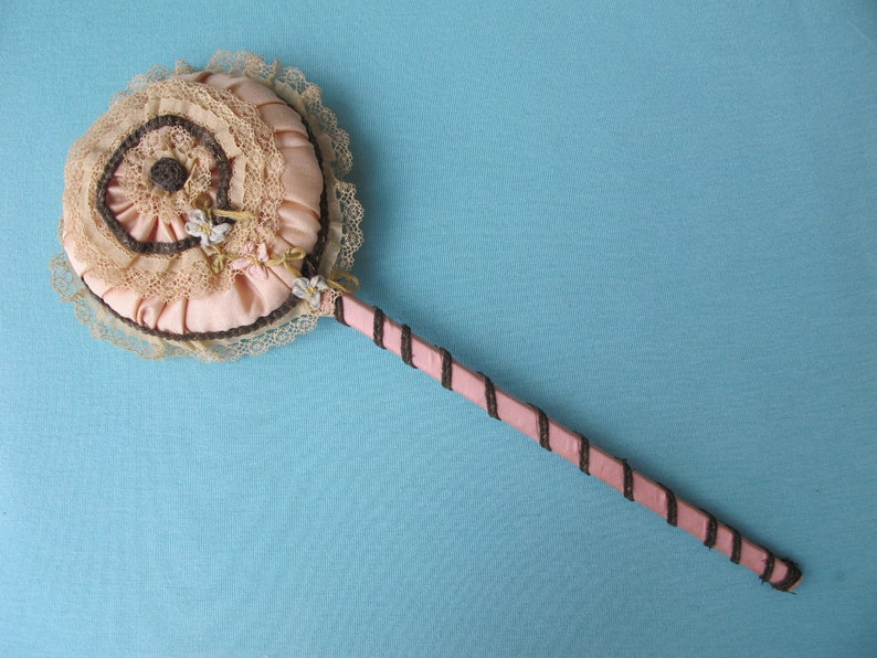Powder Puff Wand Authentic Vintage 1920s Silk Ribbon Work Etsy