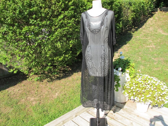 Flapper Dress Authentic Antique 1920s Elegant She… - image 2