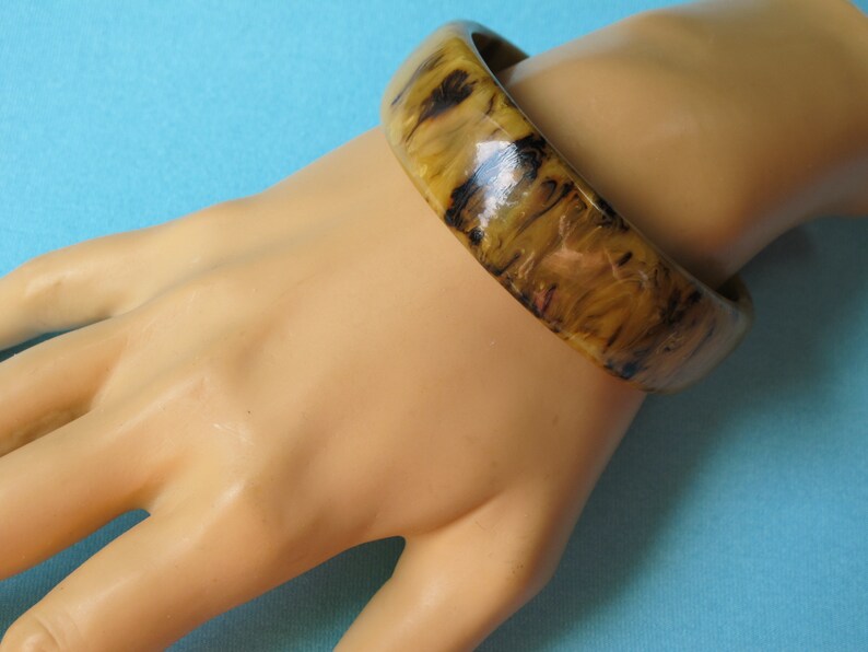 Bracelet Bakelite Bangle Butterscotch Yellow Heavily ...