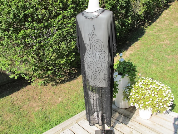 Flapper Dress Authentic Antique 1920s Elegant She… - image 6