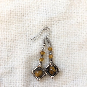 Tiger&#39;s eye earrings