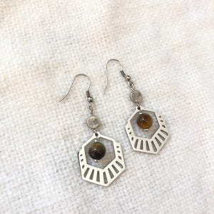 Tiger&#39;s eye earrings