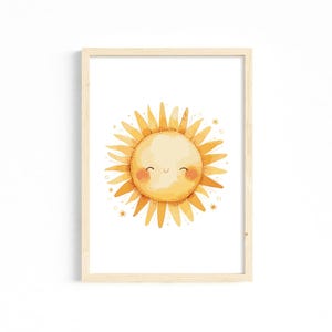 Poster Kinderzimmer Bilder A4 A3 | Kinderzimmer Bilder | Sonne lachen | Poster Babyzimmer | Geschenkidee für Kinder |Kinderposter Wanddeko