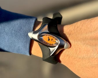 Oakley Blade Watch Yellow Dial – Futuristic Sport Watch – Black Rubber Strap – Rare Retro Style Timepiece – Collector Inspired Design