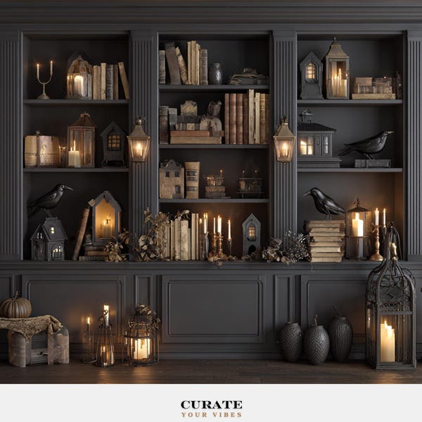 Candlelit Library - Etsy