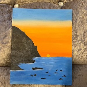 Sunset Acrylic Painting