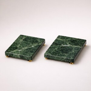 Custom Size Green Natural Marble Speaker Stand, Turntable Platform, With Spikes