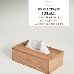 Natural Chestnut Wood Tissue Box Cover, Vintage, Solid Wood Tissue Box, Tissue Holder, Home Decor, Kitchen Decor, Gift for Mom, Rectangle