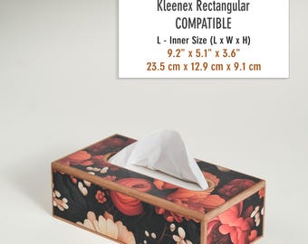 Retro Wooden Tissue Box, Tissue Holder, Wooden Tissue Cover, Handmade, Tissue Box Holder, Bedroom Decor, Vintage Decor, Unique Gift, Office