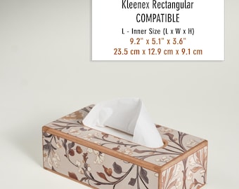 Vintage Wooden Tissue Holder, Tissue Cover, Wood Kleenex Box, Handcrafted, Tissue Box Holder, Bedroom Decor, Vintage Decor, Farmhouse Decor