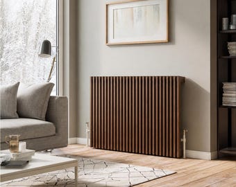 Cache-radiateur en bois à lattes, décoration scandinave minimaliste et personnalisée