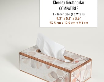 Handcrafted Wooden Kleenex Box Cover, Rectangular Tissue Holder