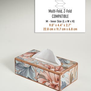 William Morris Wood Tissue Holder, Wooden Tissue Box Cover, Tissue Holder, Wood Tissue Box, Tissue Box, Mother&#39;s Day Gift, Housewarming Gift