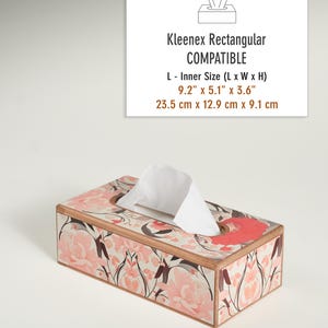 William Morris Wood Tissue Box, Tissue Box Cover, Tissue Holder, Handcrafted, Wooden Tissue Box, Bedroom Decor, Wooden Kleenex Box