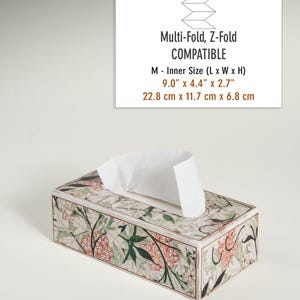 William Morris Wooden Tissue Holder, Tissue Box Cover, Tissue Holder, Wooden Tissue Box, Handmade, Wooden Kleenex Box, Bedroom Decor, Gift