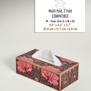 William Morris Wooden Tissue Holder, Wood Tissue Box Cover, Tissue Holder, Wooden Tissue Box, Tissue Box,  Unique gift, Housewarming Gift