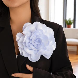 Rose Oversized Flower Brooch, Fabric Brooch Pin For Wedding, Gift for Mom, Gift for Her