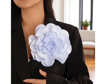 Oversized Rose Fabric Brooch, Wedding Pin (19.5cm)