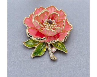 Flower Brooch Pin for Women, Blue Butterfly Badge, Fashion Jewelry Gift