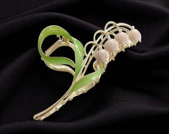 Tulip Flower Hair Claw: Unique Hair Clip Jewelry Gift