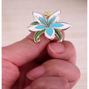 Zelda Silent Princess Enamel Pin, Flower Brooch Badge, Gift for Gamers