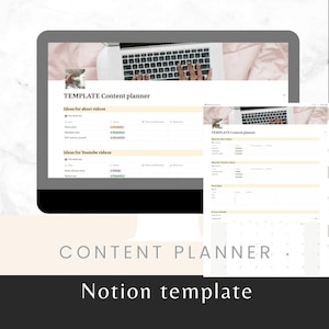 Content planner Notion template, social media planner, social media calendar