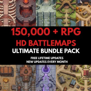 D&D Battlemap Bundle 150,000+ Digital Battle Maps Roll20 Foundry VTT RPG DnD Fantasy Maps