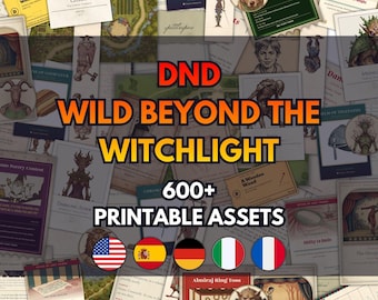 Wild Beyond the Witchlight DnD Handout Bundle Printable D&D Props, Maps, NPC Cards, Ravenloft