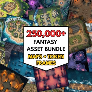 250K RPG Battle Maps DND Mega Bundle Tokens Foundry Roll20 VTT Digital Fantasy Assets