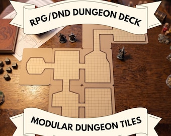 DnD Dungeon Deck Modular Dungeon Tiles, D&D Battlemaps, DM tools Dungeons and Dragons Campaign Accessories