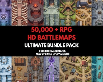 50000+ RPG DnD Battlemaps Bundle D&D Fantasy Maps 5e Digital Backgrounds Roll20 Foundry VTT