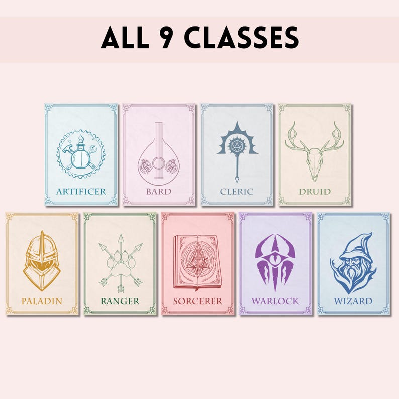 DnD 5e Spell Card Bundle - Best Quality, All Classes and Spells