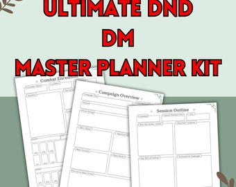 Kit de planificación de DnD DM: Herramientas definitivas para el Dungeon Master (descarga digital)