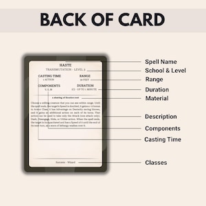 DnD 5e Spell Cards illustrated - All Spells