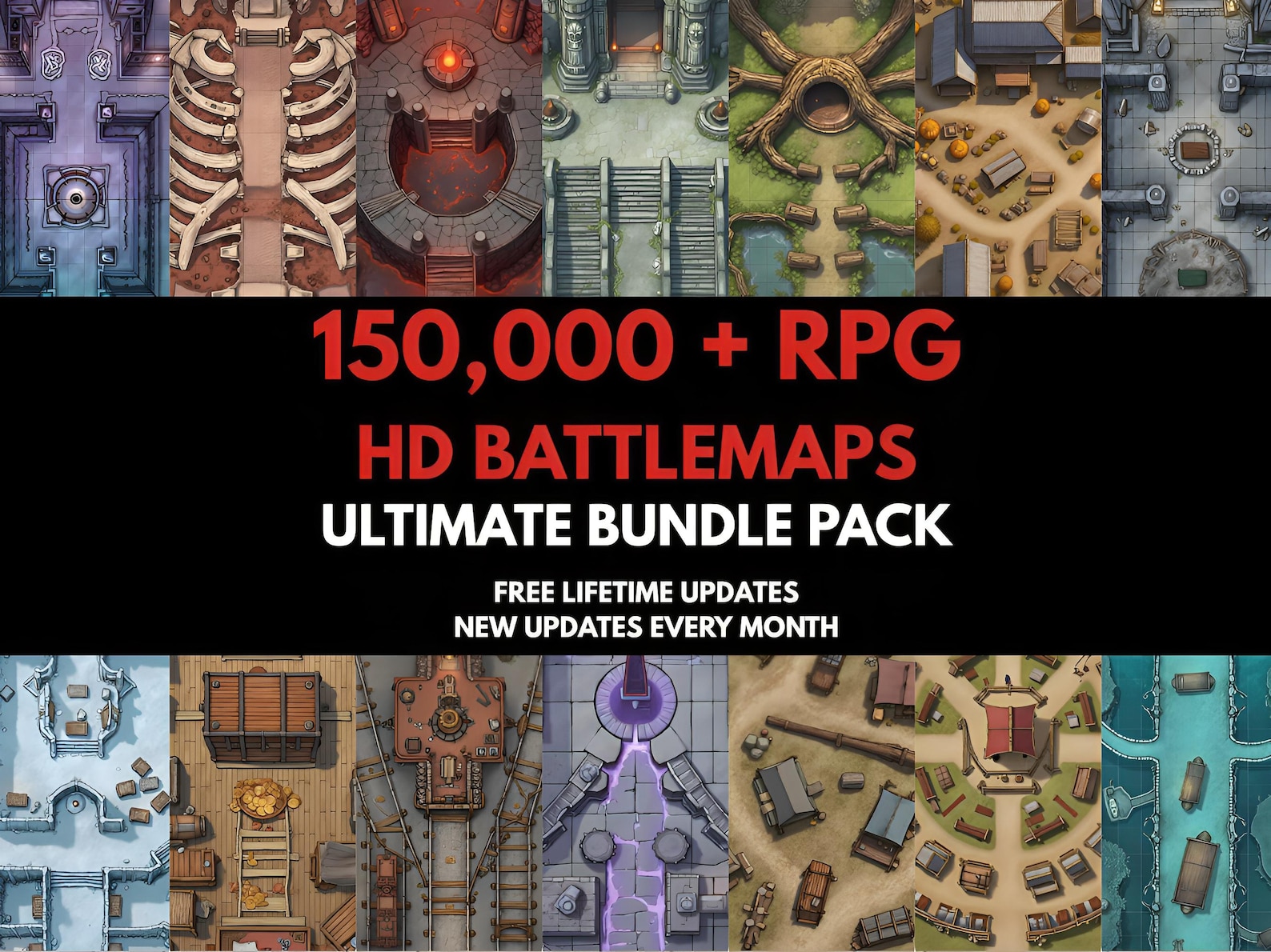 150,000+ RPG Map Bundle DND Battlemaps D&D Fantasy Maps Rpg Terrains - Etsy
