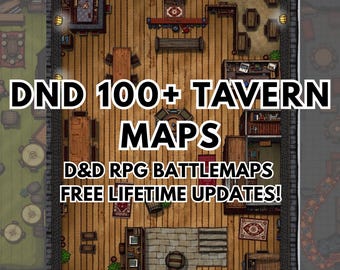 Lot 5e de cartes de bataille de la taverne du D&D | Plus de 100 cartes RPG (téléchargement numérique)