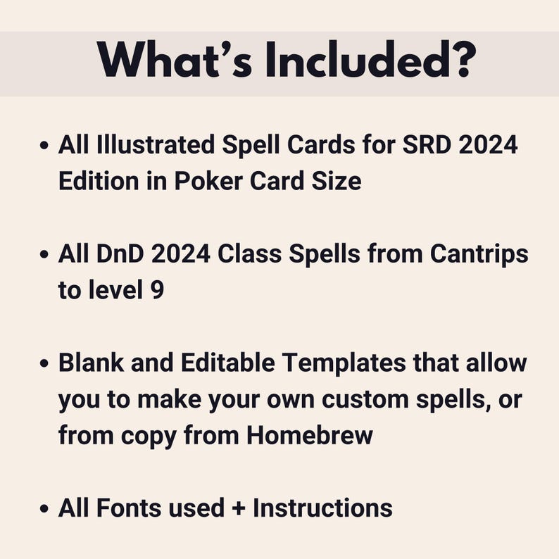 DnD 5e Spell Cards illustrated - All Spells