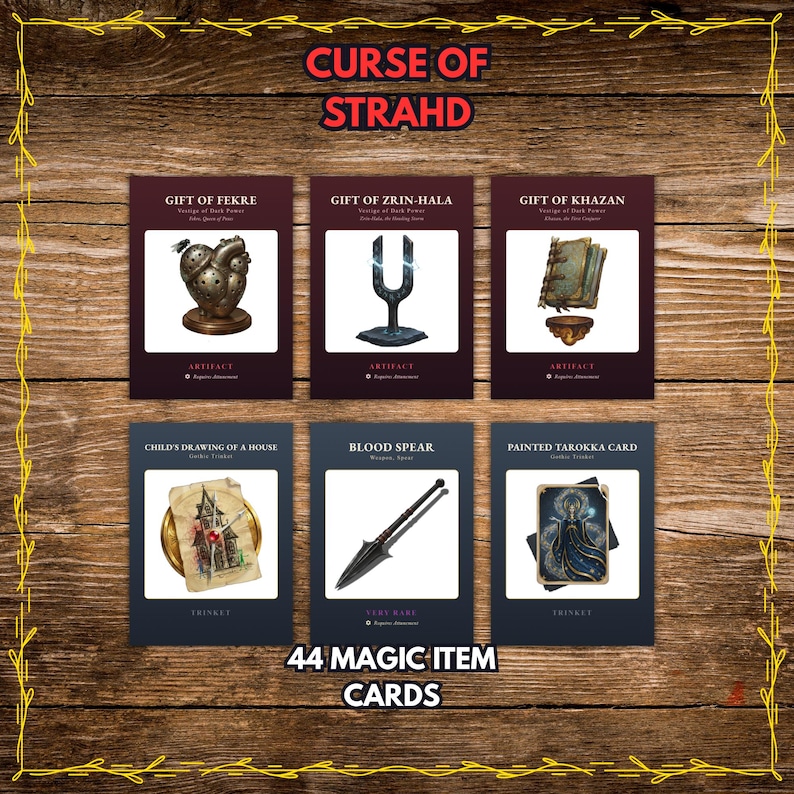Curse of Strahd Dnd Handout Bundle 500+ Printable Props Tarokka Deck ...