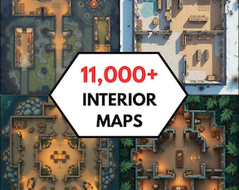 DND RPG Battle Maps Tavern Shop Interior Tower VTT Digital Tabletop Room Assets
