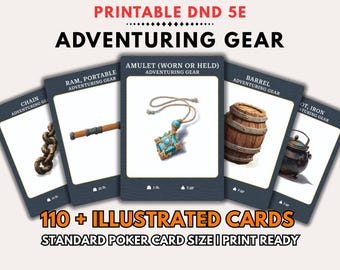 DnD Adventuring Gear Cards D&D 5e Illustrated Gear Deck Dungeons and Dragons 2024 edition