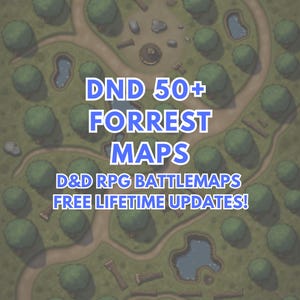 DnD Forrest Battlemaps 5e Bundle Digital Download 50+ Dungeons and Dragons Map RPG Tabletop Battle Map D&D Spring Fall Winter Summer Roll20
