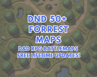 50+ DnD Forest Battlemaps 5e, RPG Tabletop (Digital Download)