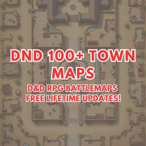 DnD Town City Battlemaps 5e Bundle Digital Download 100+ Dungeons and Dragons Maps RPG Tabletop Battle Maps D&D Inn Town Village City VTT