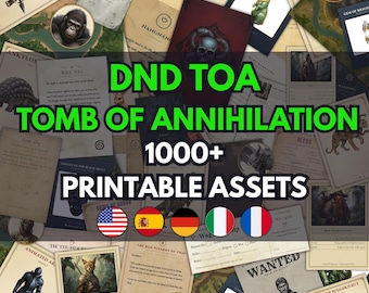 Tomb of Annihilation DnD Handout Bundle 1000+ D&D 5e Campaign Printable Props Maps Tokens Ravenloft