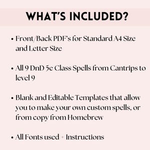 DnD 5e Spell Card Bundle - Best Quality, All Classes and Spells